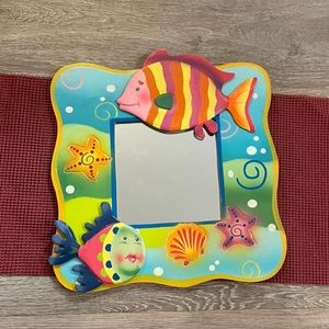EUC Wall Mirror Sea Water Themed Plaque, Perfect for your Guest or Kids Bathroom